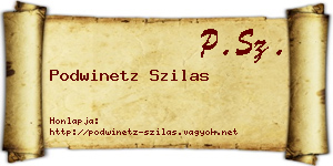 Podwinetz Szilas névjegykártya